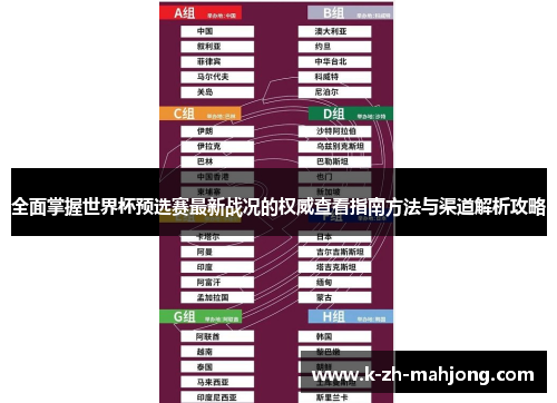 全面掌握世界杯预选赛最新战况的权威查看指南方法与渠道解析攻略